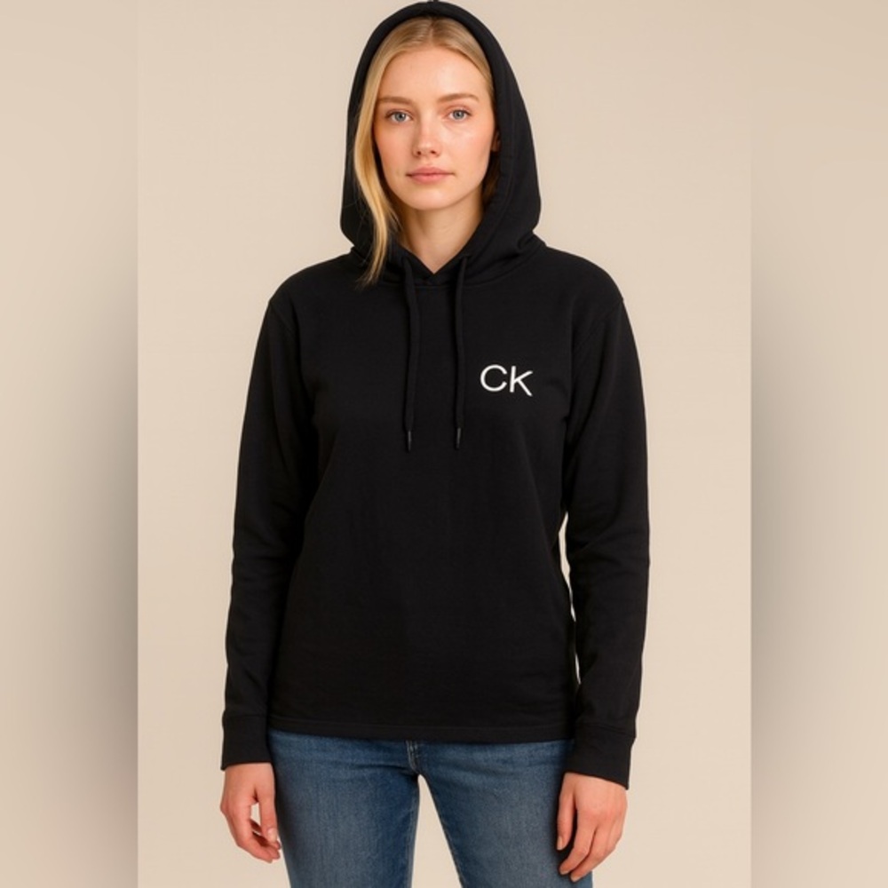 Calvin Klein Women's Black CK Logo Hoodie